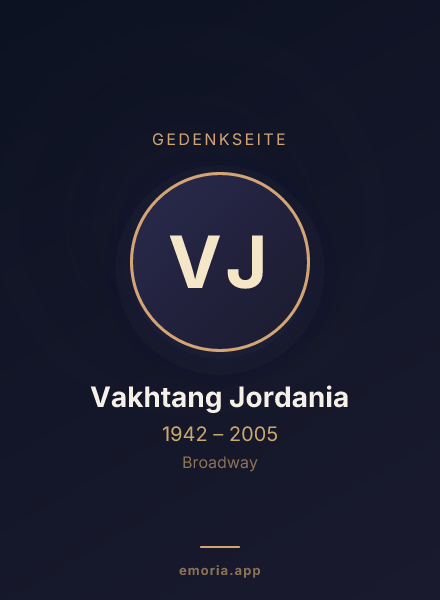 Gedenkportrait von Vakhtang Jordania