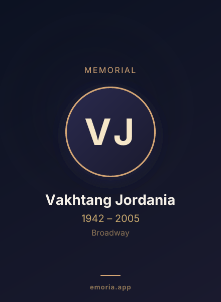 Memorial portrait of Vakhtang Jordania
