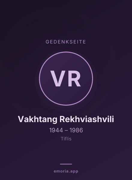 Gedenkportrait von Vakhtang Rekhviashvili