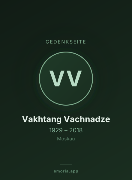 Gedenkportrait von Vakhtang Vachnadze
