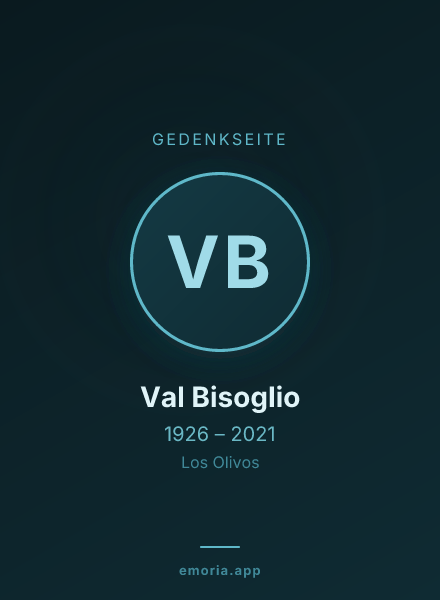 Gedenkportrait von Val Bisoglio