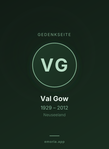 Gedenkportrait von Val Gow