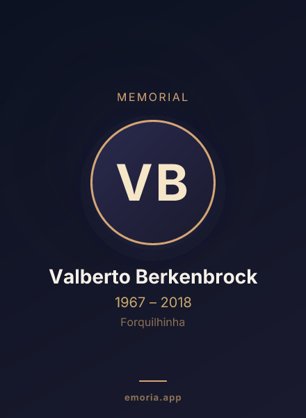 Memorial portrait of Valberto Berkenbrock