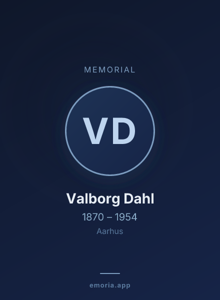 Memorial portrait of Valborg Dahl