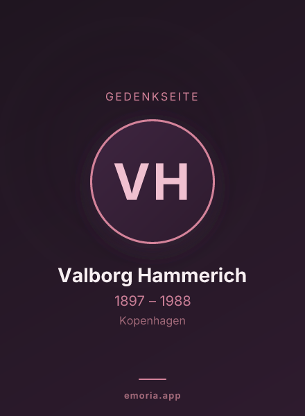 Gedenkportrait von Valborg Hammerich
