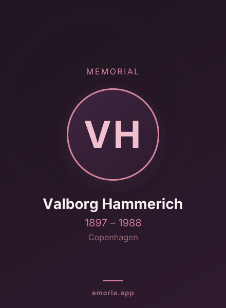 Memorial portrait of Valborg Hammerich