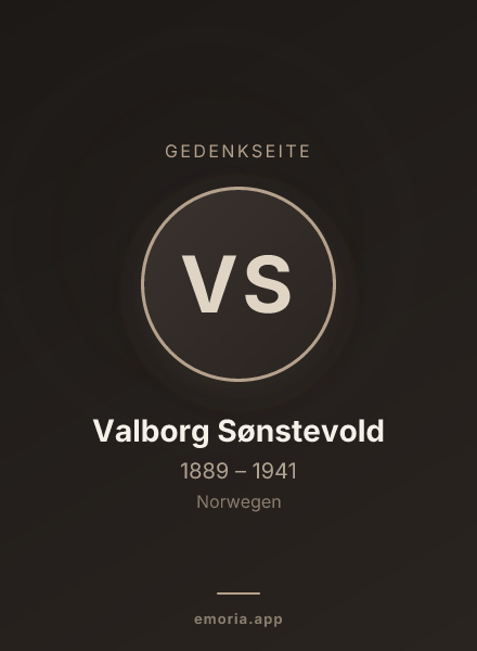 Gedenkportrait von Valborg Sønstevold