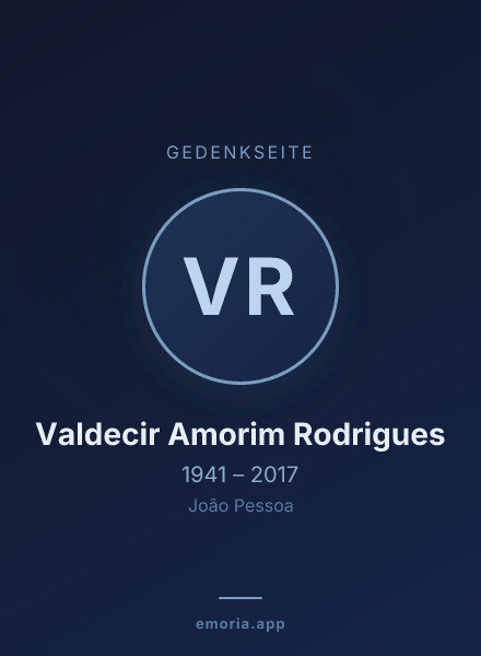Gedenkportrait von Valdecir Amorim Rodrigues