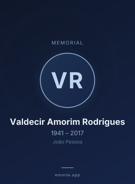 Memorial portrait of Valdecir Amorim Rodrigues