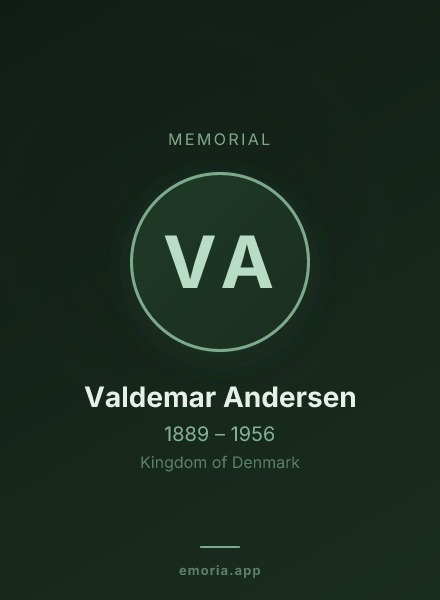 Memorial portrait of Valdemar Andersen