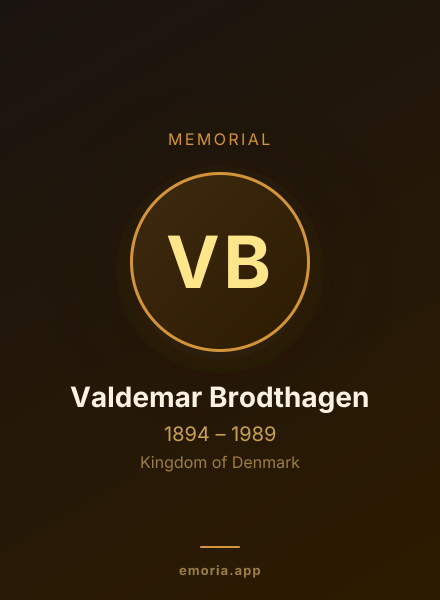 Memorial portrait of Valdemar Brodthagen