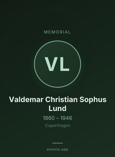 Memorial portrait of Valdemar Christian Sophus Lund