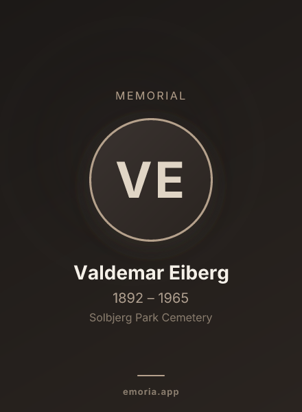 Memorial portrait of Valdemar Eiberg