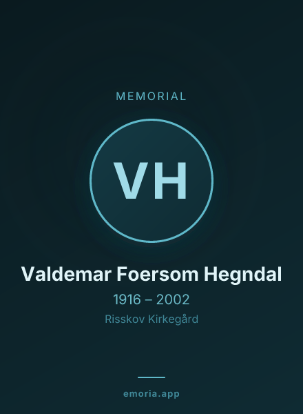 Memorial portrait of Valdemar Foersom Hegndal