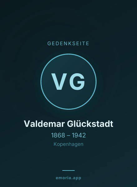 Gedenkportrait von Valdemar Glückstadt