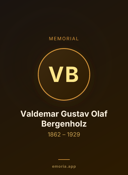 Memorial portrait of Valdemar Gustav Olaf Bergenholz