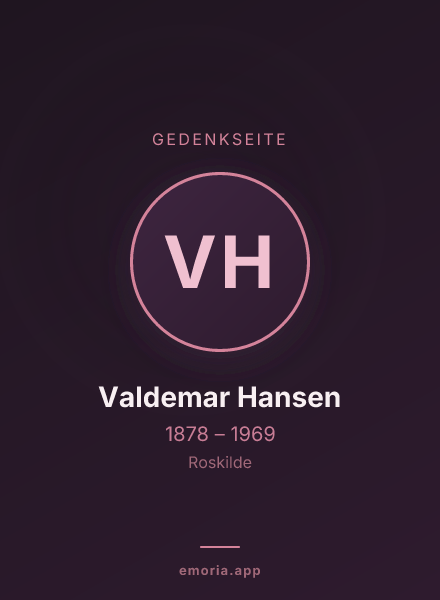 Gedenkportrait von Valdemar Hansen