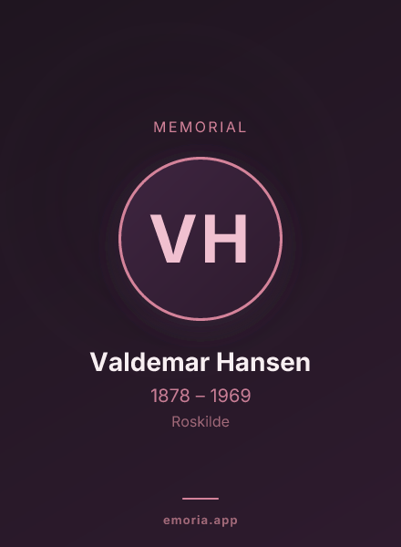 Memorial portrait of Valdemar Hansen