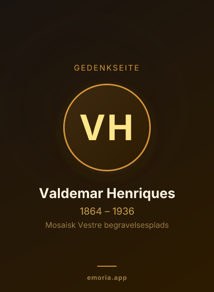 Gedenkportrait von Valdemar Henriques