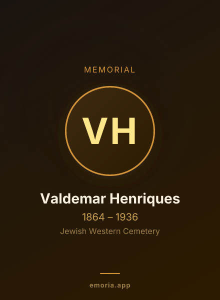Memorial portrait of Valdemar Henriques
