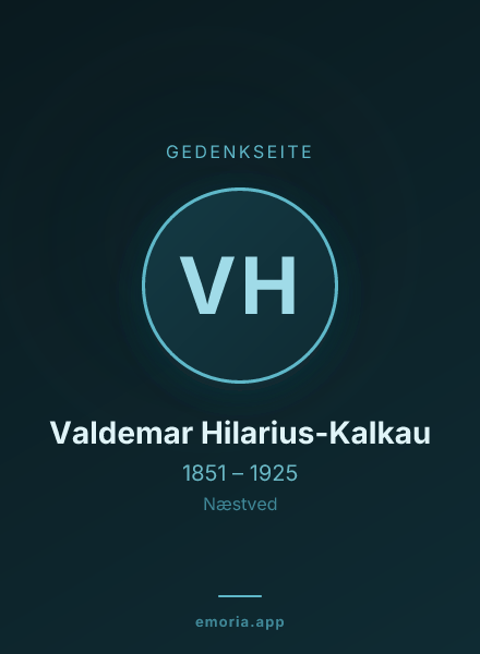 Gedenkportrait von Valdemar Hilarius-Kalkau