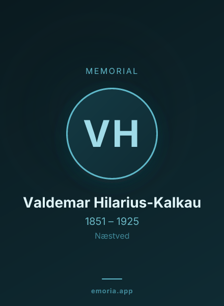 Memorial portrait of Valdemar Hilarius-Kalkau