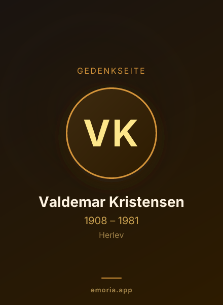 Gedenkportrait von Valdemar Kristensen