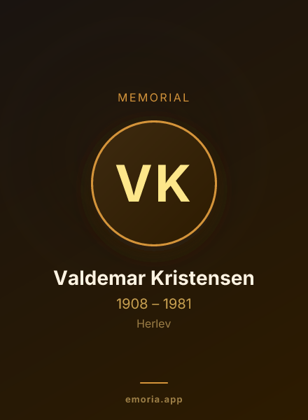 Memorial portrait of Valdemar Kristensen