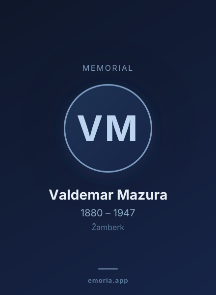 Memorial portrait of Valdemar Mazura
