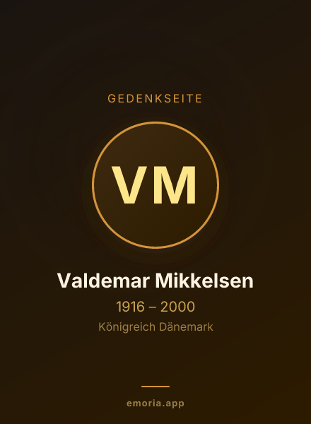Gedenkportrait von Valdemar Mikkelsen