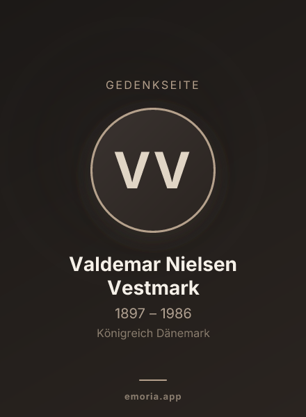 Gedenkportrait von Valdemar Nielsen Vestmark