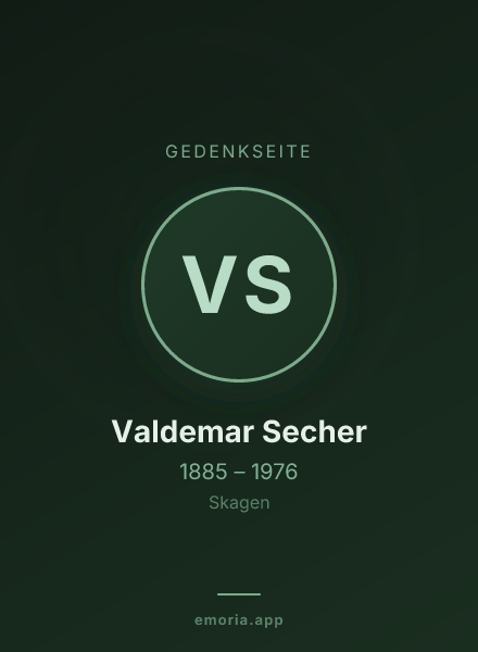 Gedenkportrait von Valdemar Secher