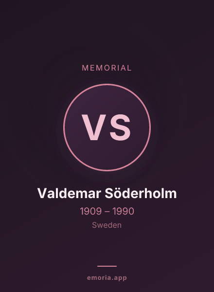Memorial portrait of Valdemar Söderholm