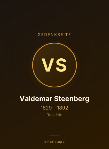 Gedenkportrait von Valdemar Steenberg