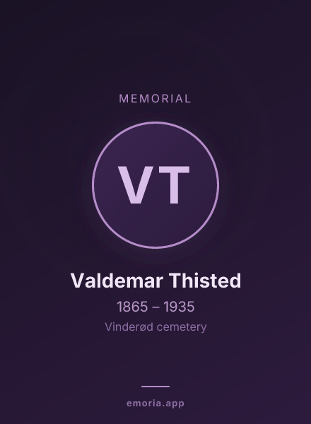 Memorial portrait of Valdemar Thisted