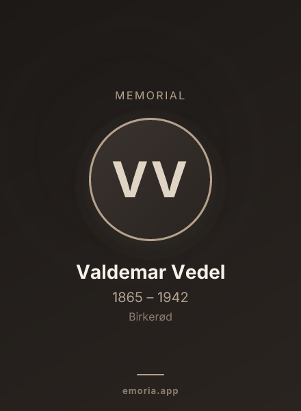 Memorial portrait of Valdemar Vedel