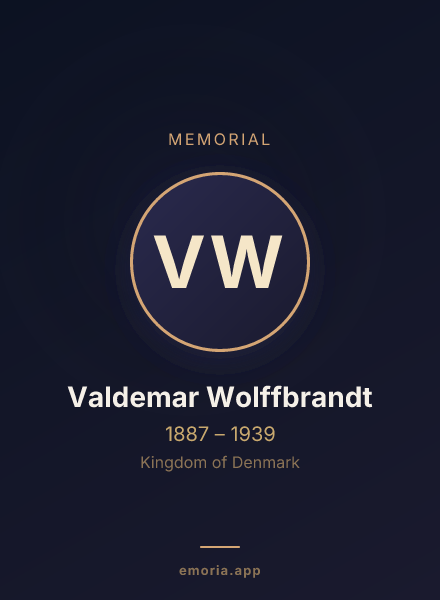 Memorial portrait of Valdemar Wolffbrandt
