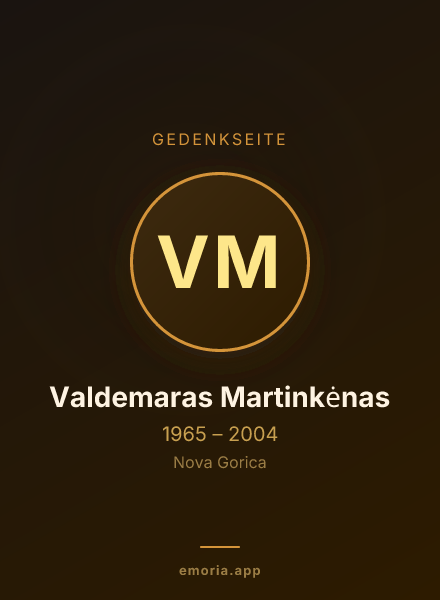 Gedenkportrait von Valdemaras Martinkėnas