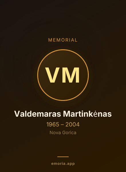 Memorial portrait of Valdemaras Martinkėnas