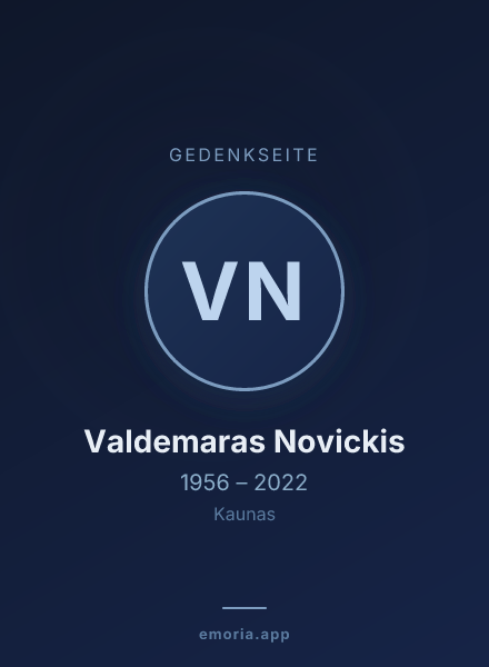 Gedenkportrait von Valdemaras Novickis