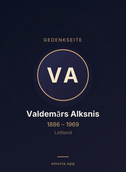 Gedenkportrait von Valdemārs Alksnis