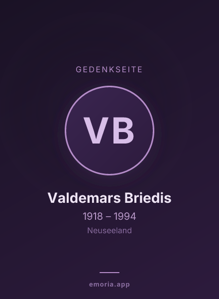 Gedenkportrait von Valdemars Briedis