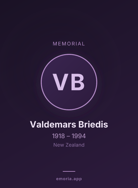 Memorial portrait of Valdemars Briedis