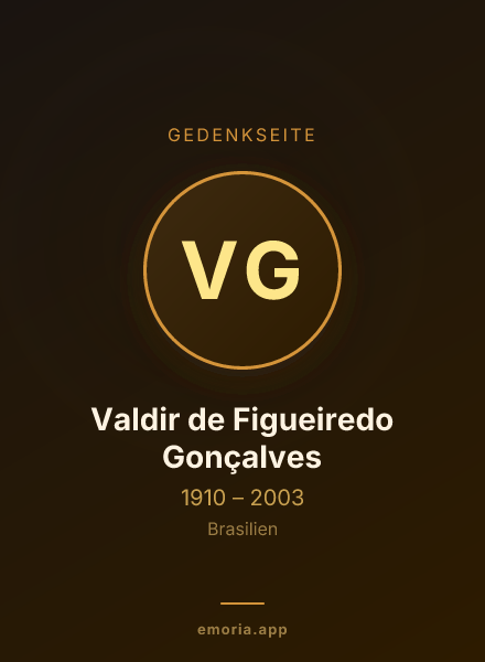 Gedenkportrait von Valdir de Figueiredo Gonçalves