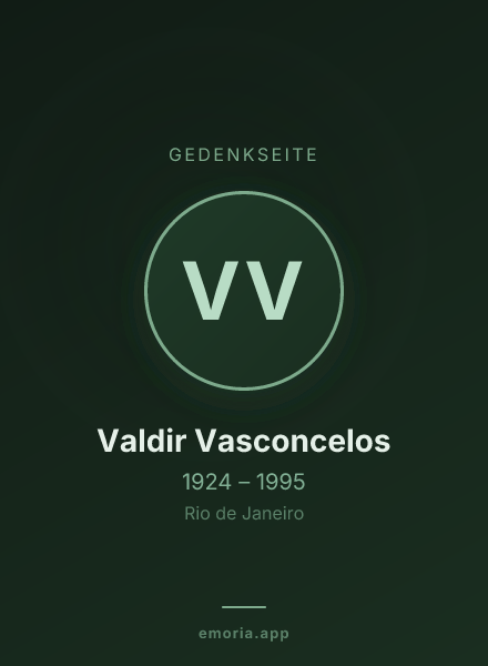 Gedenkportrait von Valdir Vasconcelos