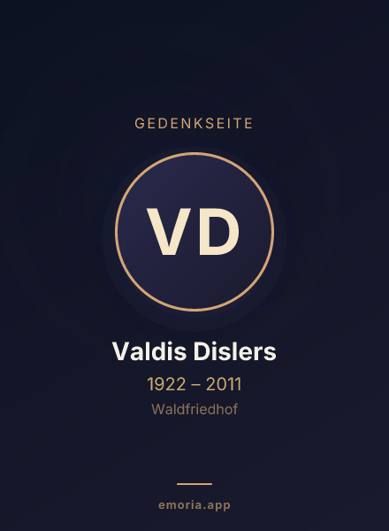 Gedenkportrait von Valdis Dislers