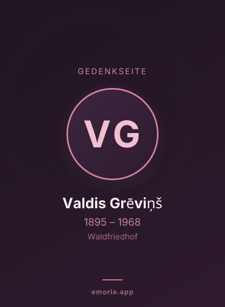 Gedenkportrait von Valdis Grēviņš