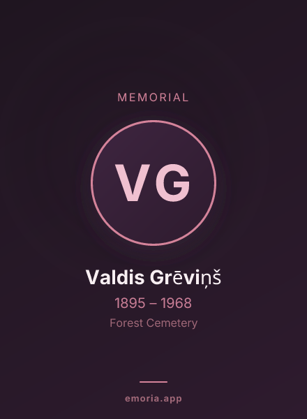 Memorial portrait of Valdis Grēviņš