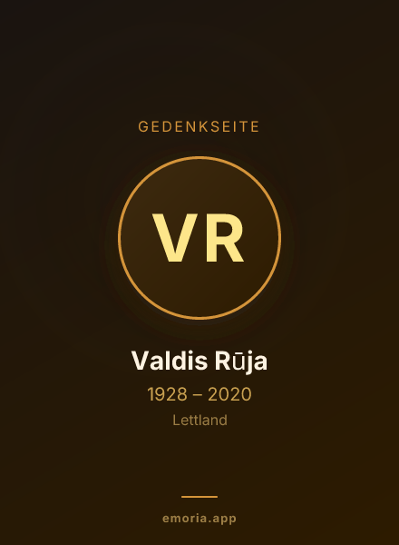 Gedenkportrait von Valdis Rūja