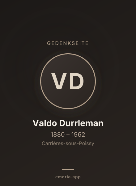 Gedenkportrait von Valdo Durrleman